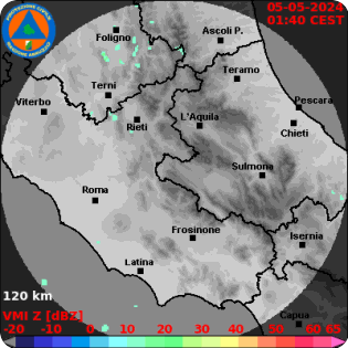 Meteo Radar Centro Italia domenica 23